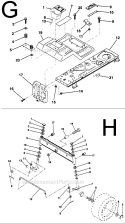 Page D Diagram and Parts List for PP1136JA  Poulan Lawn Tractor