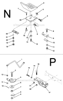 Page G Diagram and Parts List for PP1136J  Poulan Lawn Tractor