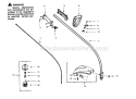 Page B Diagram and Parts List for PP113  Poulan Trimmer