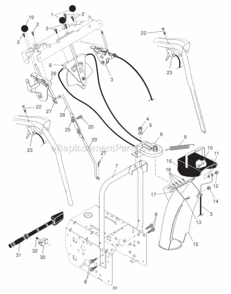 Part Location Diagram of 184505 Poulan Spring, Deflector