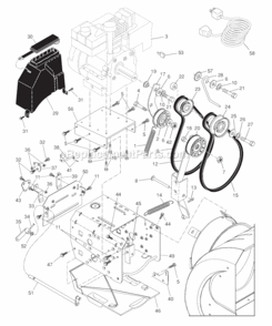 Part Location Diagram of 443030 Poulan Cover Assembly