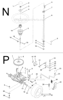 Page G Diagram and Parts List for PP11536A  Poulan Lawn Tractor