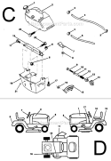 Page B Diagram and Parts List for PP11536K  Poulan Lawn Tractor