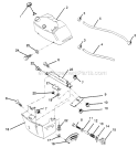 Page B Diagram and Parts List for PP1236A  Poulan Lawn Tractor