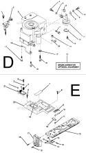 Page D Diagram and Parts List for PP1236  Poulan Lawn Tractor