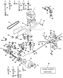 Page A Diagram and Parts List for PP1238A  Poulan Lawn Tractor