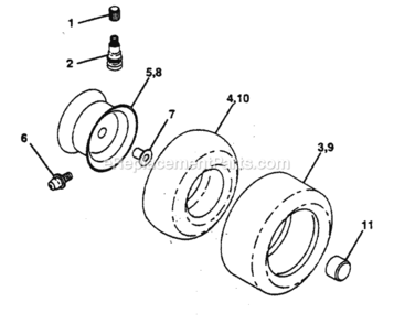 Page J Diagram and Parts List for PP1242  Poulan Lawn Tractor
