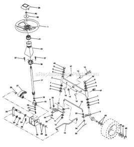Part Location Diagram of 532124418 Husqvarna Boot Shaft Steering Black