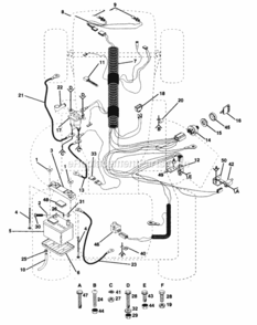 Page B Diagram and Parts List for PP12538  Poulan Lawn Tractor