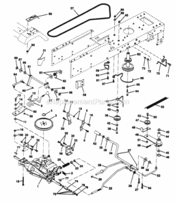 Part Location Diagram of 532136932 Husqvarna Shaft Asm. Cross 18-In. 42-In. Deck