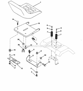 Page I Diagram and Parts List for PP12542J  Poulan Lawn Tractor