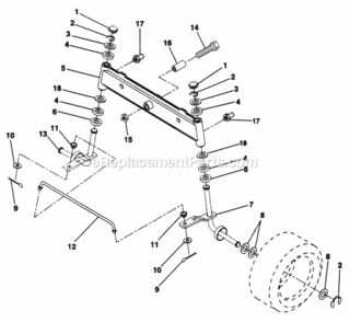 Page G Diagram and Parts List for PP125H38KA  Poulan Lawn Tractor