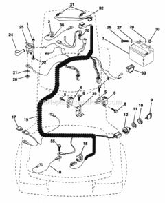 Page D Diagram and Parts List for PP125H38K  Poulan Lawn Tractor