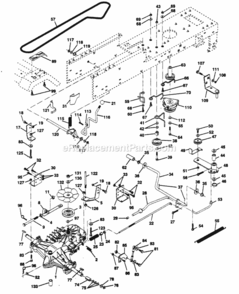 Page C Diagram and Parts List for PP125H42J  Poulan Lawn Tractor