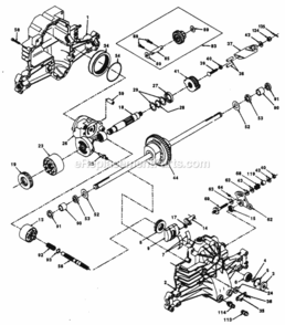Page F Diagram and Parts List for PP125H42J  Poulan Lawn Tractor