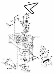 Page H Diagram and Parts List for PP125H42J  Poulan Lawn Tractor