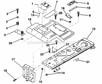 Page F Diagram and Parts List for PP125R38JA  Poulan Lawn Tractor