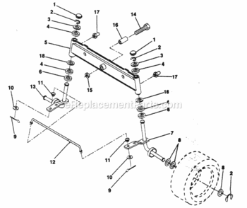 Page G Diagram and Parts List for PP125R38JA  Poulan Lawn Tractor