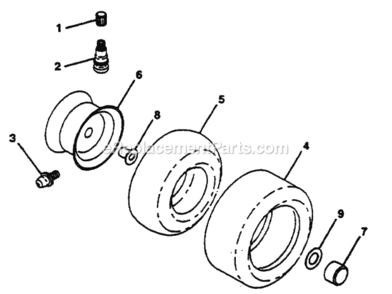 Part Location Diagram of 532125452 Husqvarna Rim, Front