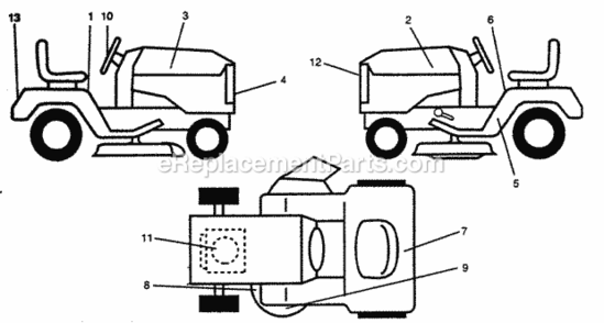 Page C Diagram and Parts List for PP12R38MI  Poulan Lawn Tractor