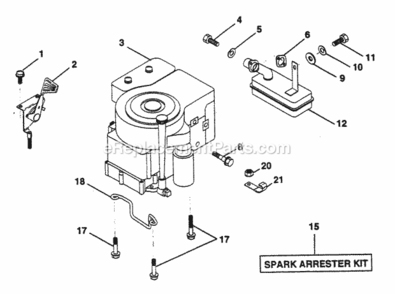 Page E Diagram and Parts List for PP12R38MI  Poulan Lawn Tractor