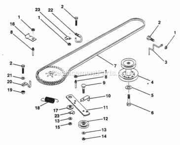 Page H Diagram and Parts List for PP12R38MI  Poulan Lawn Tractor