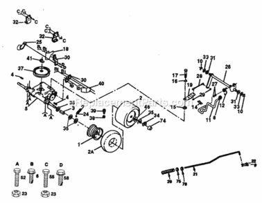 Part Location Diagram of 870460644 Husqvarna Bolt, Hex 3/8-16 X 2-3/4
