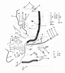 Page C Diagram and Parts List for PP1442  Poulan Lawn Tractor