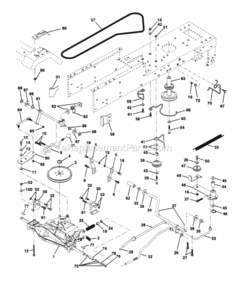 Page D Diagram and Parts List for PP14542K  Poulan Lawn Tractor