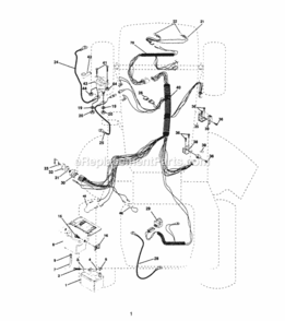Part Location Diagram of 532144935 Husqvarna Screw Cap Hex Nylon 3/8-16 X 1