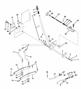 Page H Diagram and Parts List for PP14542K  Poulan Lawn Tractor