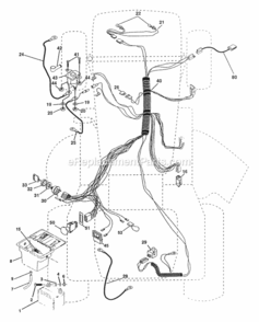 Page D Diagram and Parts List for PP145H42A  Poulan Lawn Tractor