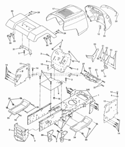 Page A Diagram and Parts List for PP145H42  Poulan Lawn Tractor