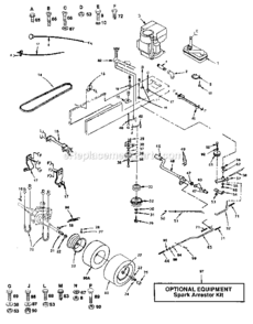 Part Location Diagram of 126649X Husqvarna Bracket, Transaxle