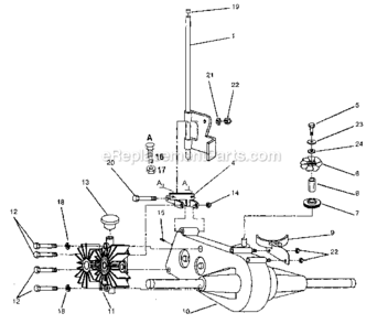 Part Location Diagram of 123634X Husqvarna Free Wheel Control Assembly
