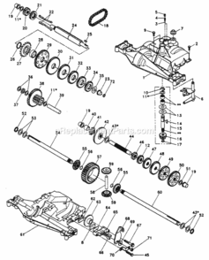Page B Diagram and Parts List for PP1644JA  Poulan Lawn Tractor