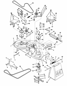 Page G Diagram and Parts List for PP1644J  Poulan Lawn Tractor