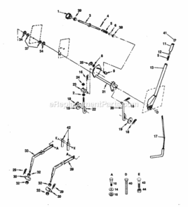 Part Location Diagram of 532131925 Husqvarna Shaft, Lift