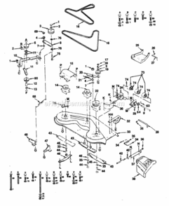 Page F Diagram and Parts List for PP16H44B  Poulan Lawn Tractor