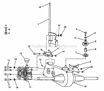 Page K Diagram and Parts List for PP16H44  Poulan Lawn Tractor