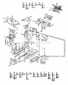 Page B Diagram and Parts List for PP16H44  Poulan Lawn Tractor