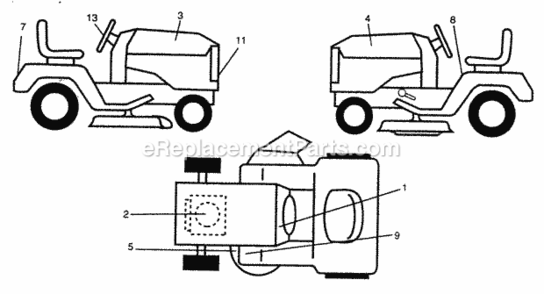 Page C Diagram and Parts List for PP16H44  Poulan Lawn Tractor