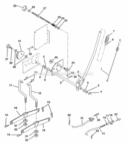 Page G Diagram and Parts List for PP16H46B  Poulan Lawn Tractor