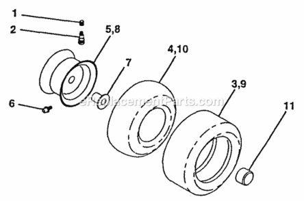 Page K Diagram and Parts List for PP16H46  Poulan Lawn Tractor