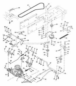 Page C Diagram and Parts List for PP16H46  Poulan Lawn Tractor