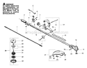 Page B Diagram and Parts List for PP176  Poulan Trimmer