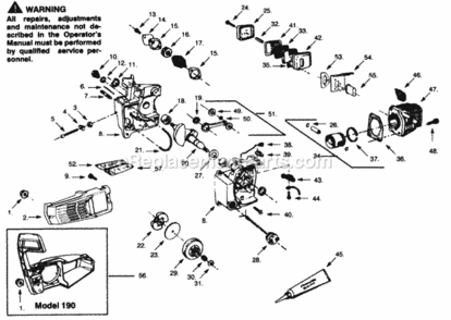 Part Location Diagram of 530047952 Husqvarna Decal-kickback warn