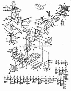 Page C Diagram and Parts List for PP1844B  Poulan Lawn Tractor