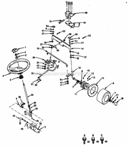 Page F Diagram and Parts List for PP1844B  Poulan Lawn Tractor