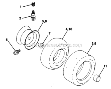 Page K Diagram and Parts List for PP1844K  Poulan Lawn Tractor